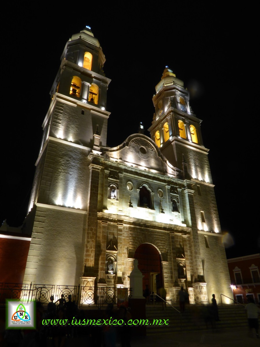 ESTADO DE CAMPECHE, México. Catedral de Nuestra Señora de la Inmaculada Concepción, de la Ciudad Fortificada de San Francisco de Campeche.
